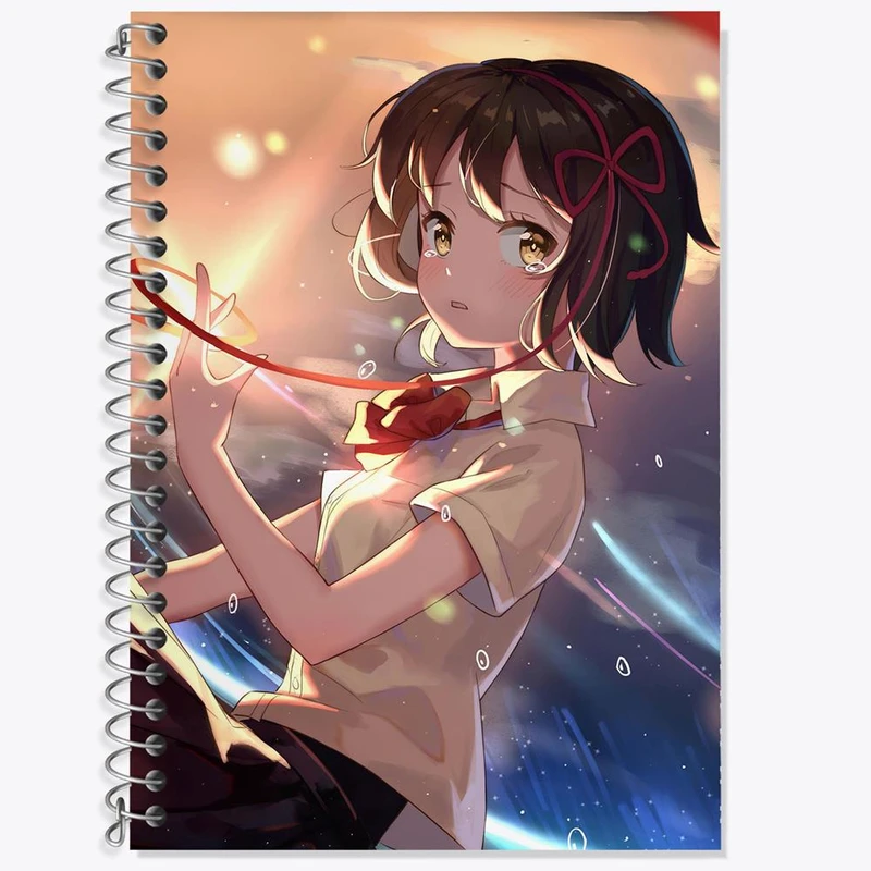 دفتر لغت 50 برگ خندالو مدل میتسویا میامیزو انیمه یورنیم Your Name کد 16294