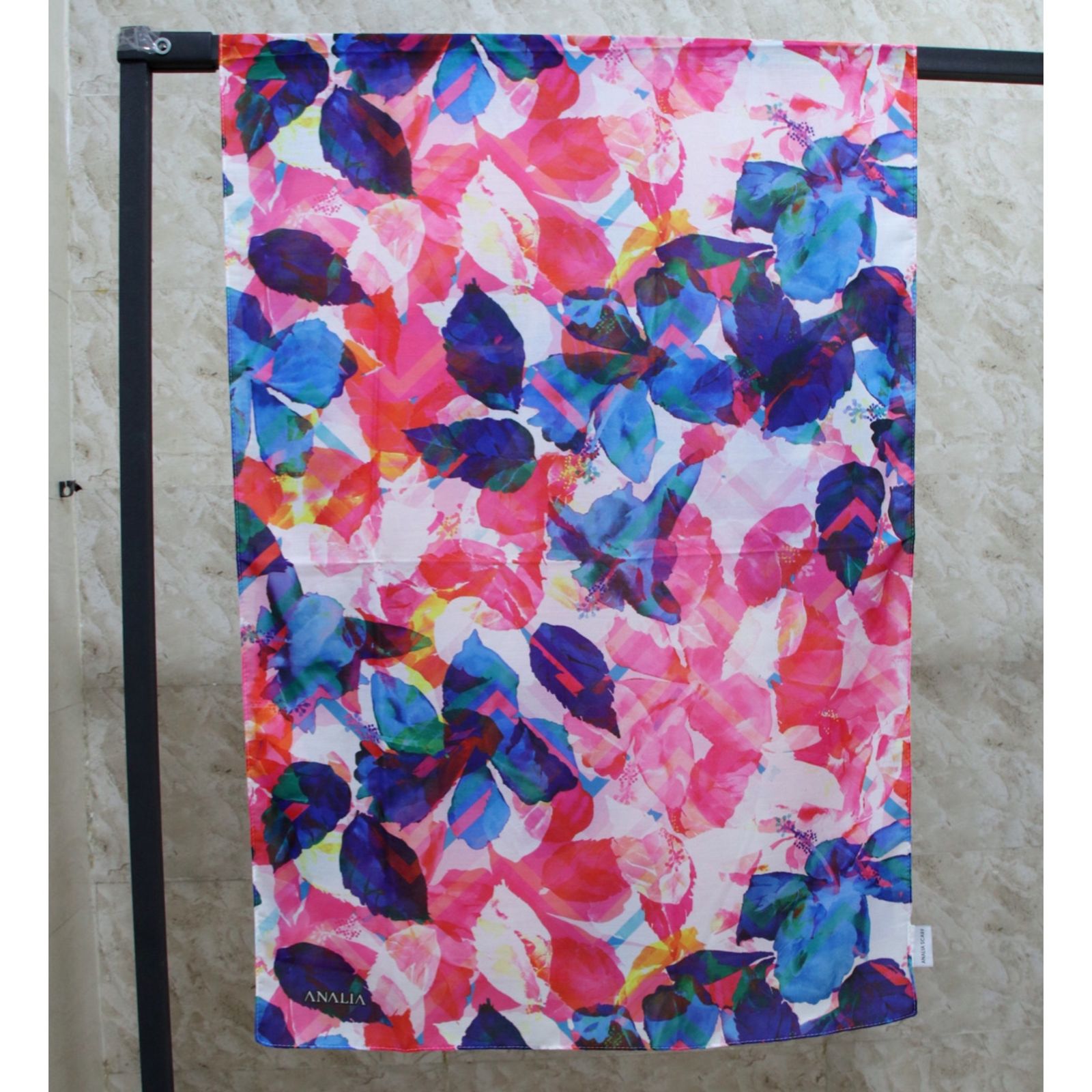 شال زنانه مدل نخی مزونی طرح آبرنگی بهاری کد ana-4090 -  - 11