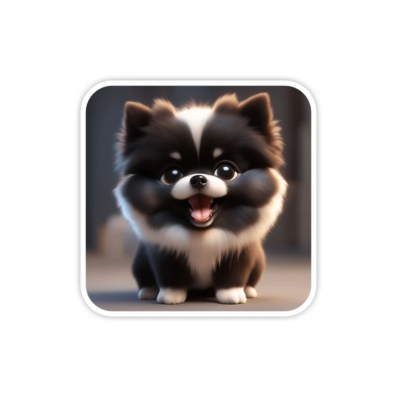 استیکر لپ تاپ و موبایل گوفی طرح سگ کوچولو مدل little Dog 55