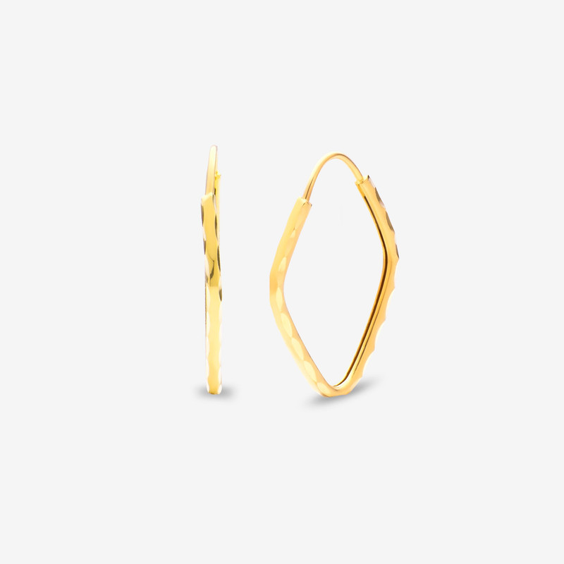 گوشواره حلقه‌ای طلا 18 عیار زنانه مایا ماهک مدل ME1248