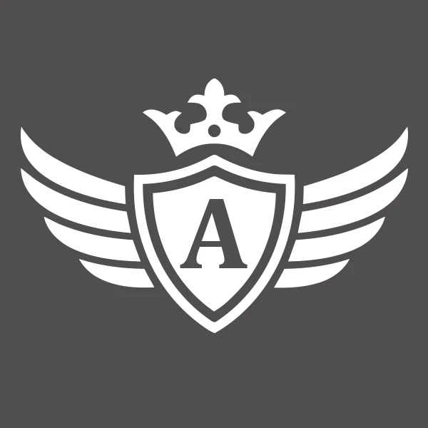 برچسب بدنه خودرو طرح بال و تاج حرف A کد K920 