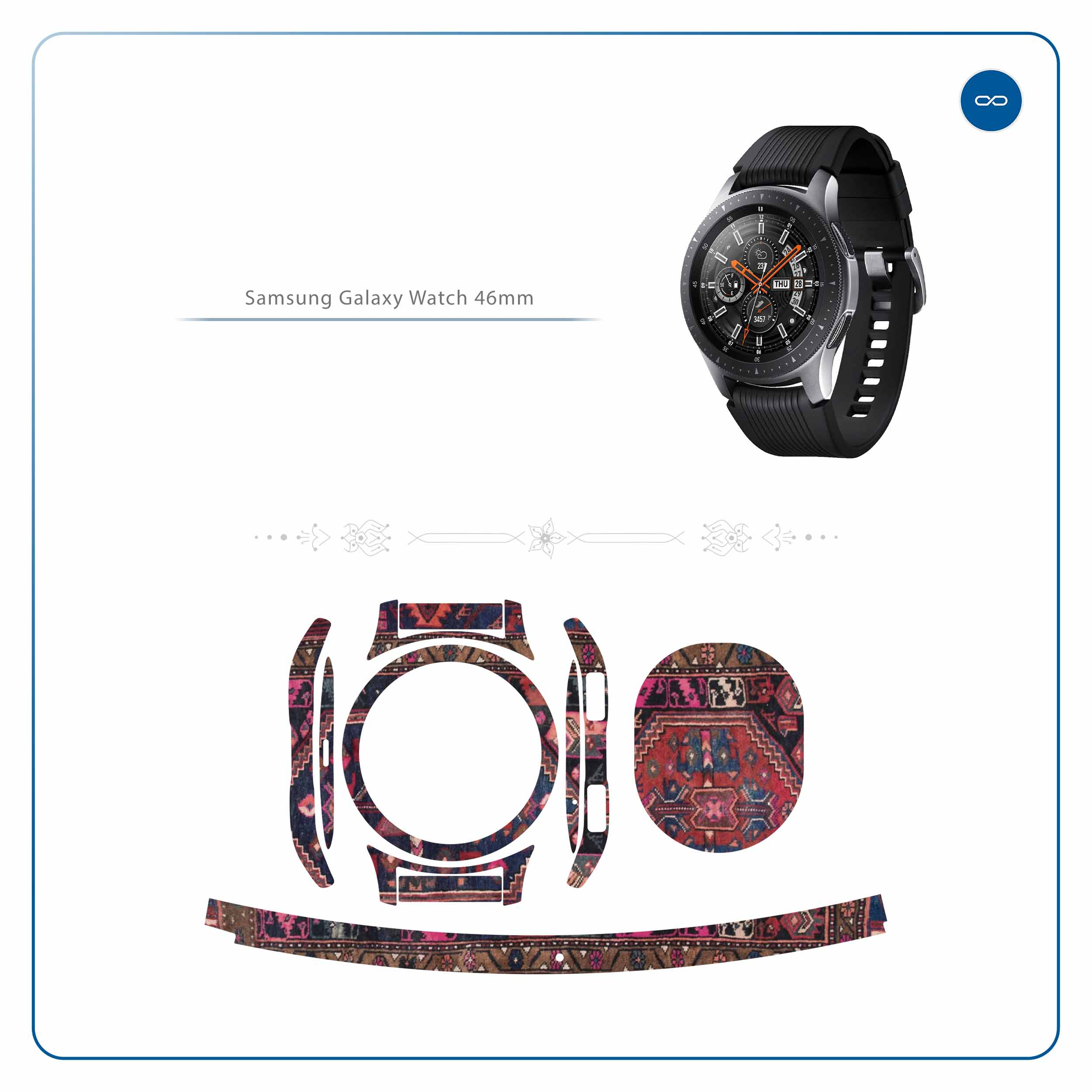 برچسب ماهوت طرح Rug مناسب برای ساعت هوشمند سامسونگ Galaxy Watch 46mm