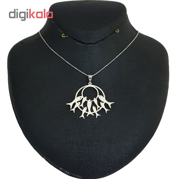 گردنبند نقره طرح ماهی