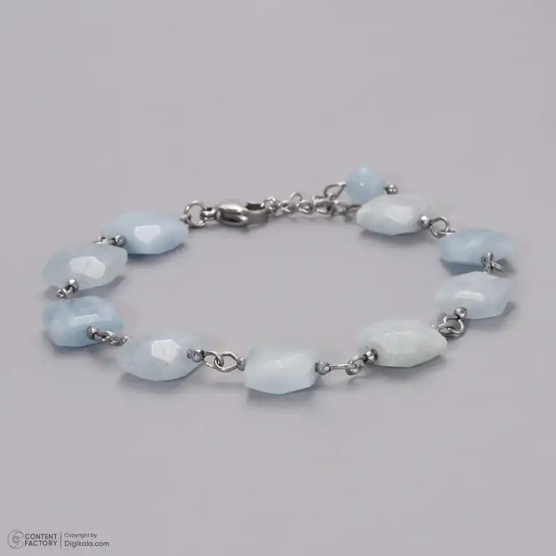دستبند زنانه مدل آکوامارین کد 02
