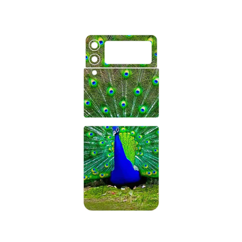 برچسب پوششی ماهوت مدل Peacock مناسب برای گوشی موبایل سامسونگ Galaxy Z Flip3 5G