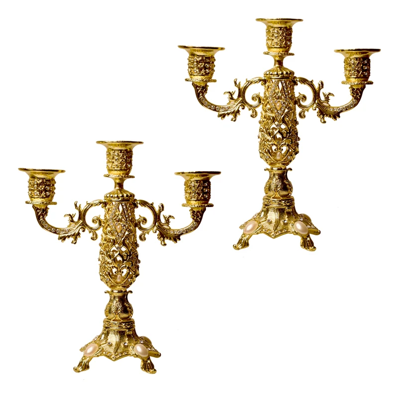 شمعدان مدل لوکس الیزه بسته دوعددی