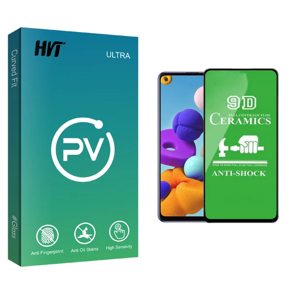 محافظ صفحه نمایش 9D اچ وی تی مدل PV glass مناسب برای گوشی موبایل سامسونگ Galaxy A21S