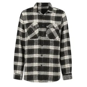 پیراهن آستین بلند یقه برگردان مردانه مدل پشمی ۲۰۲۵