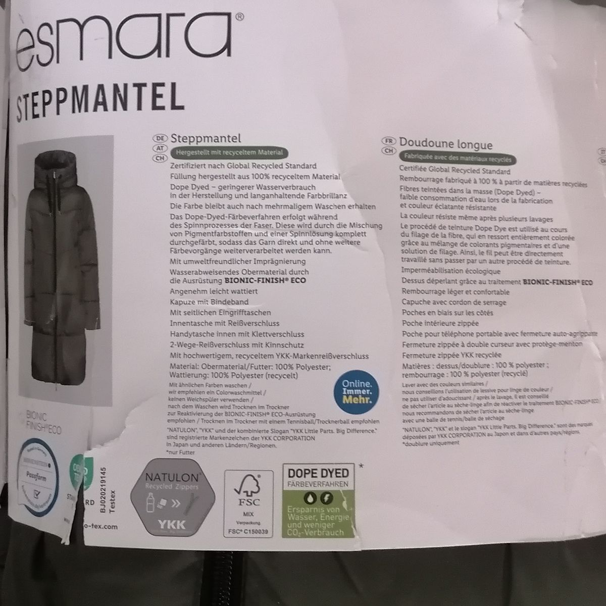 کاپشن زنانه اسمارا مدل 17685231 -  - 6