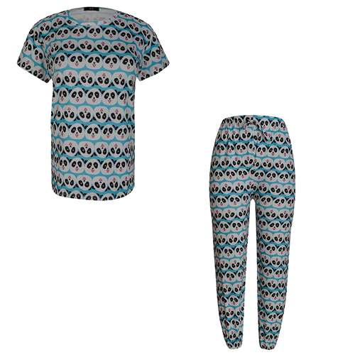 ست تی شرت آستین کوتاه و شلوار زنانه مدل 100104224