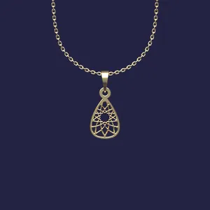 گردنبند طلا 18 عیار زنانه مدوپد مدل هندسی کد Y2-1-1091