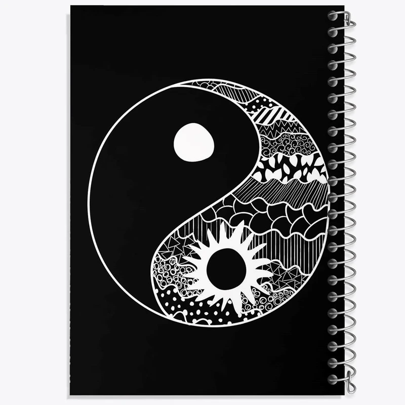 دفتر شطرنجی 50 برگ خندالو طرح یین و یانگ کد 27684