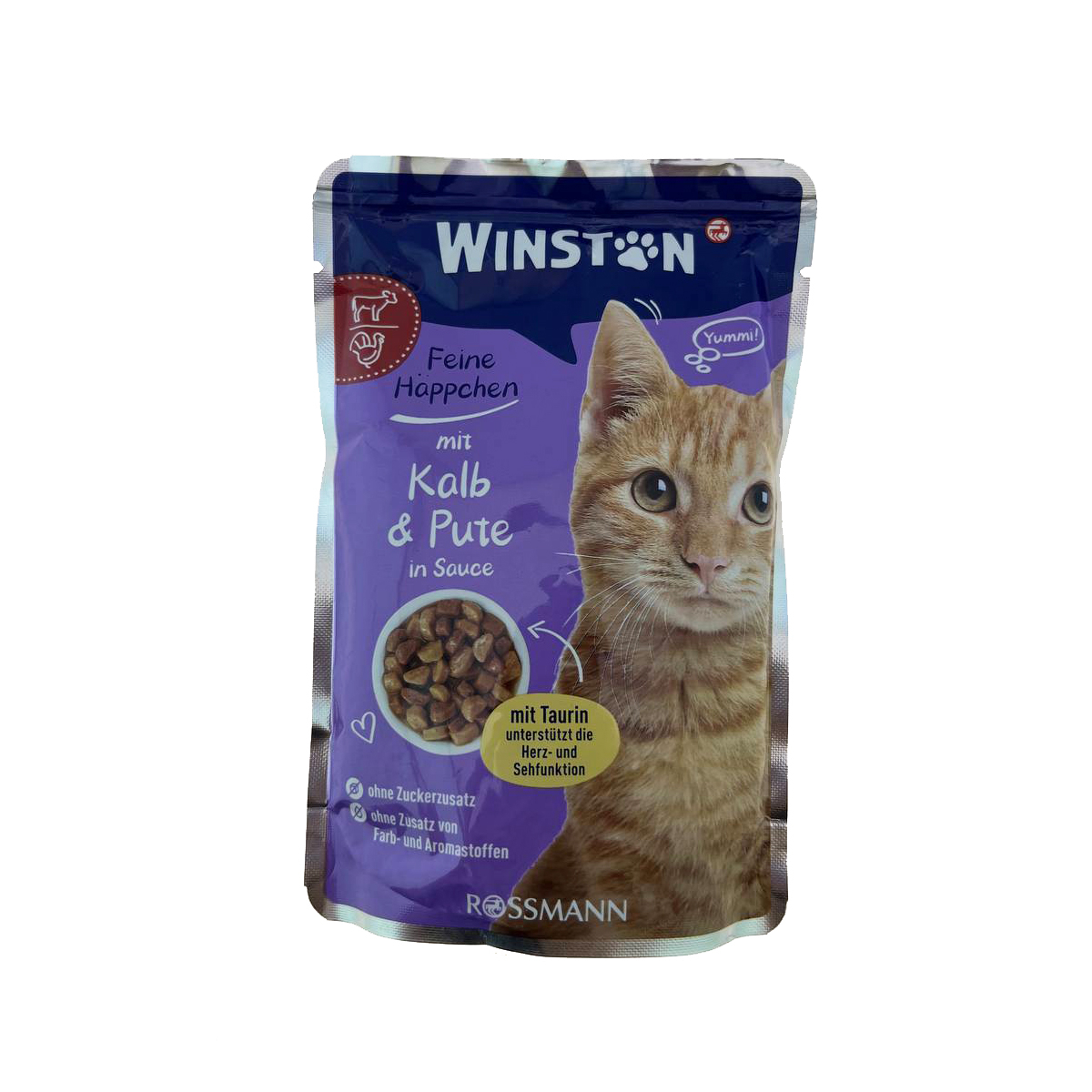 پوچ گربه وینستون مدل گوساله و بوقلمون وزن 100 گرم