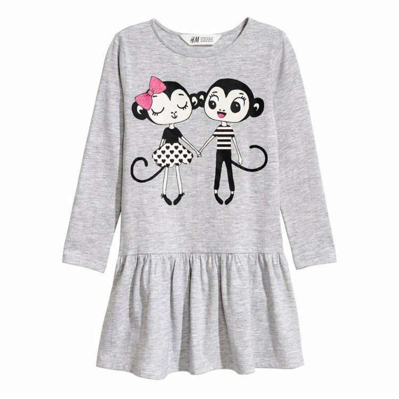 پیراهن دخترانه اچ اند ام مدل 2319