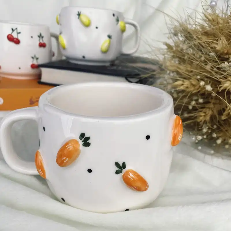 ماگ سرامیکی مدل آبمیوه طرح هویج کد A13