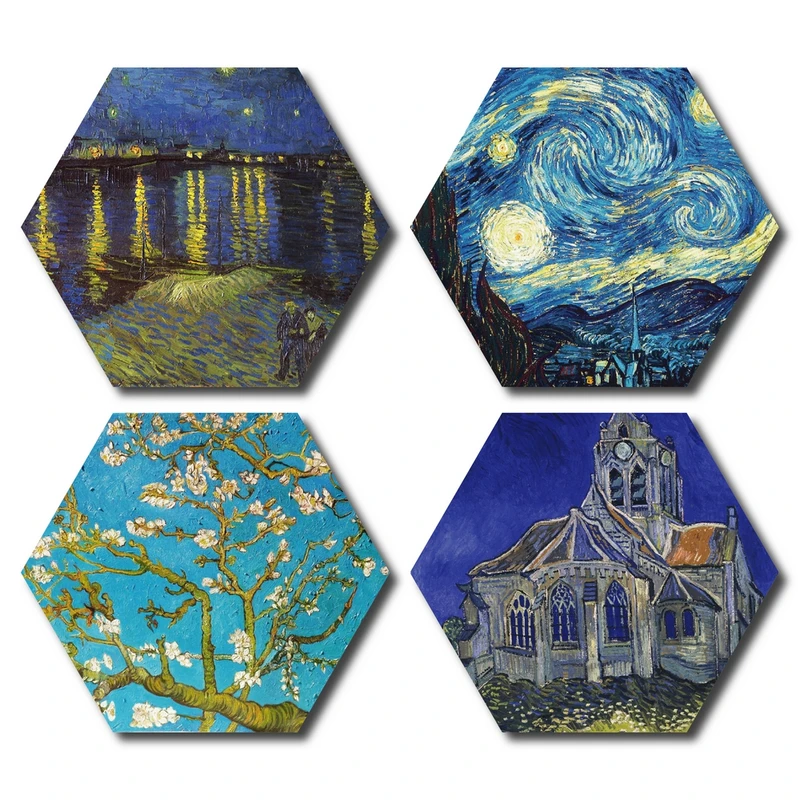 پوستر مدل نقاشی های وینسنت ونگوگ کد VG505 مجموعه 4 عددی