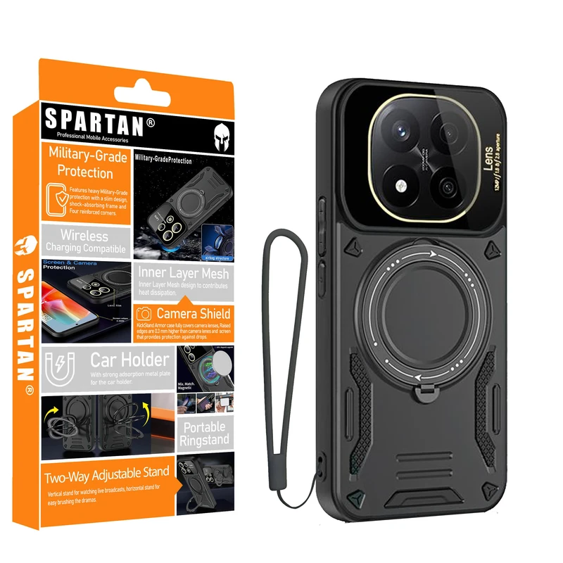 کاور اسپارتان مدل Hybrid Strap مناسب برای گوشی موبایل شیائومی Redmi Note 14 Pro Plus به همراه بند