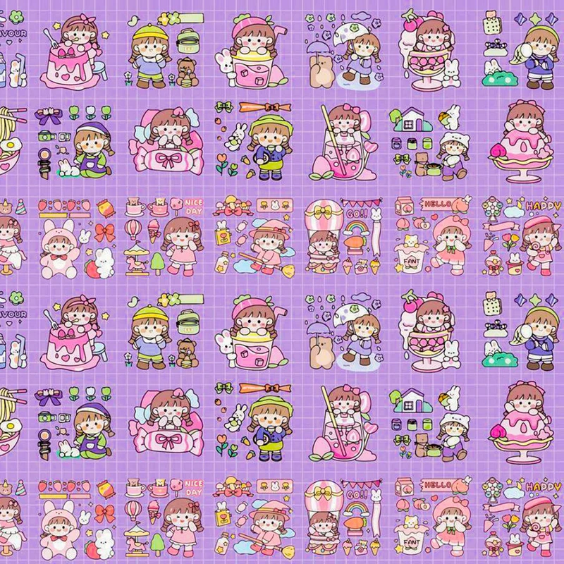 کاغذ کادو مدل دختر بسته 5 عددی