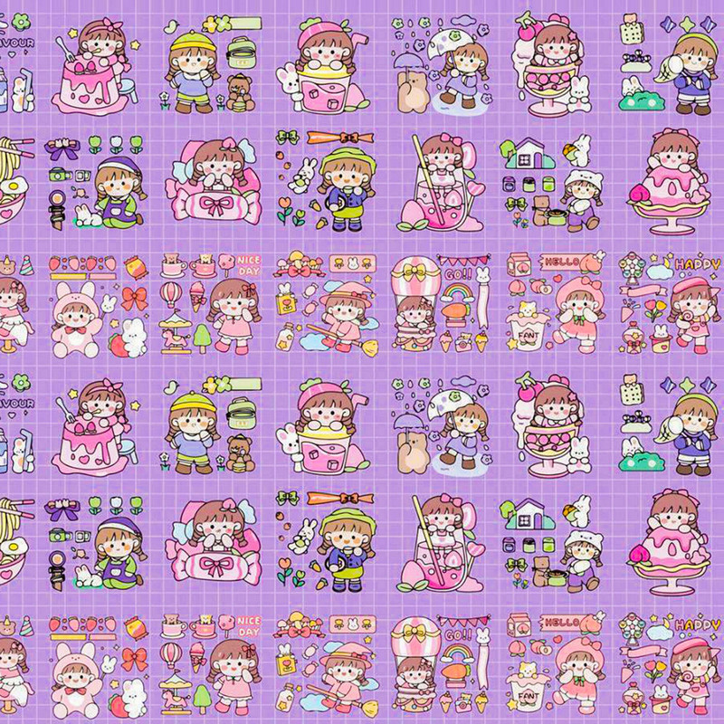 کاغذ کادو مدل دختر بسته 5 عددی