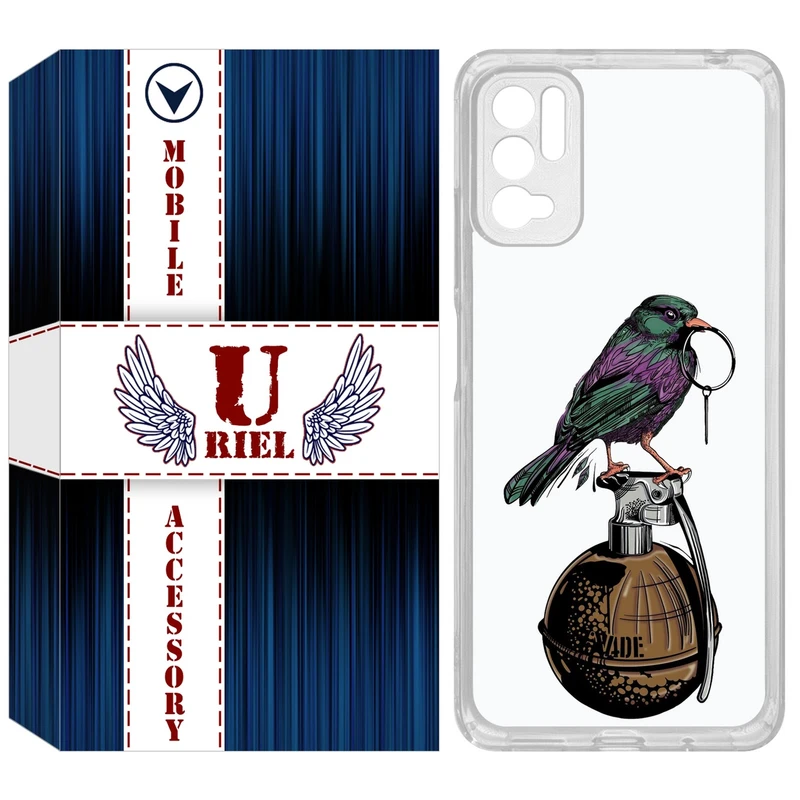 کاور یوریل مدل Clear کد 31 طرح پرنده مناسب برای گوشی موبایل شیائومی Redmi Note 10 5G / Note 11SE / Poco M3 Pro