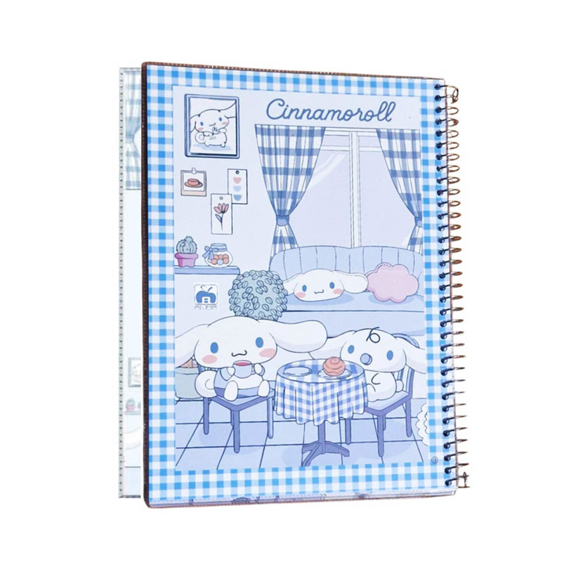 دفتر مشق 100 برگ آلما مدل حاشیه دار کرومی طرح CINNAMOROLL کد 7122