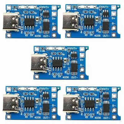 نقد و بررسی ماژول شارژر باتری مدل TP- 4056 Micro USB TypeC بسته 5 عددی توسط خریداران