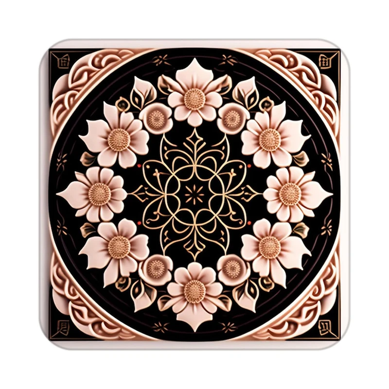 زیر لیوانی کاکتی طرح گل مدل mp16406