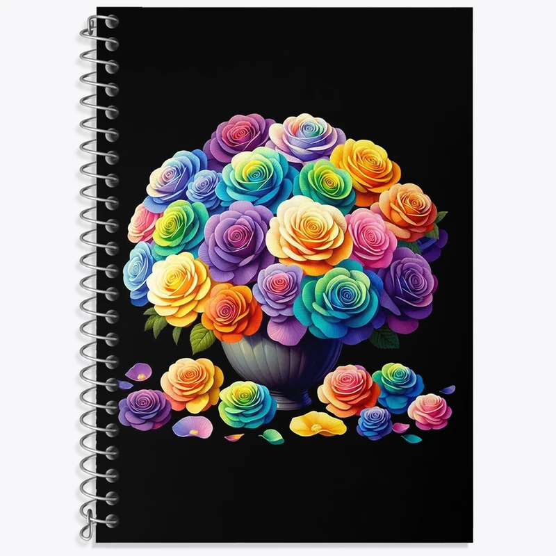 دفتر لغت 50 برگ خندالو طرح گلدان گل کد N1236