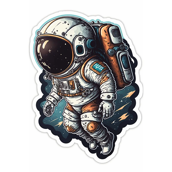 استیکر پارچه و لباس پاد آفرین طرح فضانورد کد 726