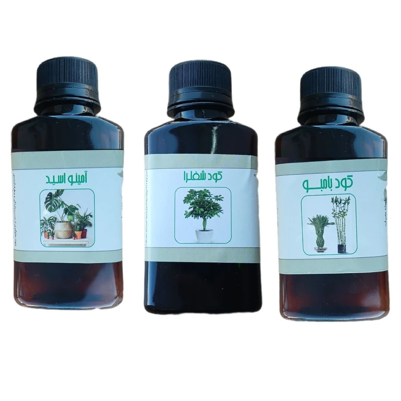 کود مایع امینو اسید و بامبو و شفلرا مدل life drop حجم 110 میلی لیتر بسته 3 عددی