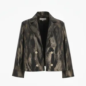 کراپ کت زنانه مدل انتزاعی