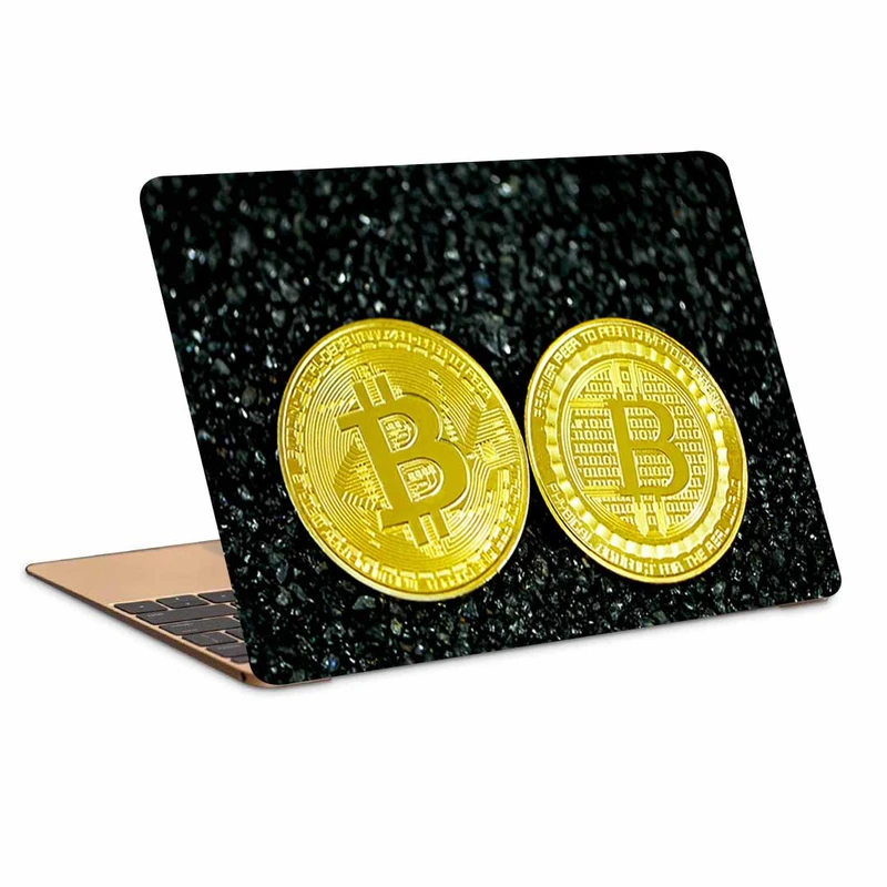 استیکر لپ تاپ طرح bitcoin کد p-1030 مناسب برای لپ تاپ 15.6 اینچ