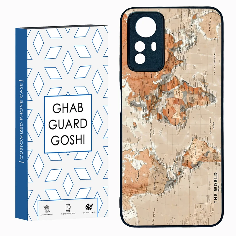 کاور قاب گارد گوشی طرح نقشه کد TPU-081 مناسب برای گوشی موبایل شیائومی Redmi Note 12s