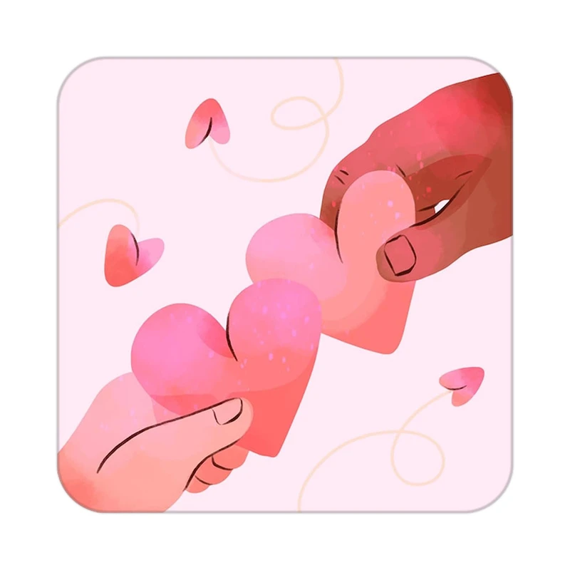 زیر لیوانی کاکتی طرح عاشقانه مدل mp41055