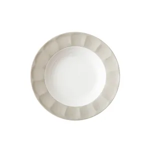 بشقاب خورش خوری چینی زرین ایران مدل نئوکلاسیک 22 پاستل درجه یک بسته شش عددی