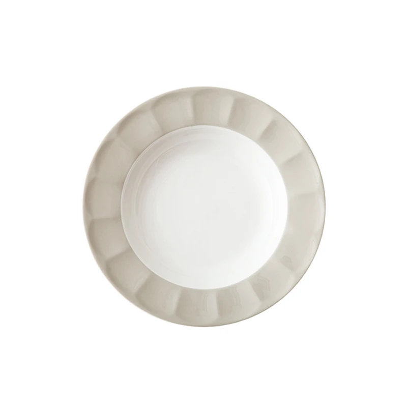 بشقاب خورش خوری چینی زرین ایران مدل نئوکلاسیک 22 پاستل درجه یک بسته شش عددی