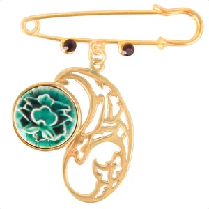 سنجاق سینه زنانه طرح بته جقه کد 245034