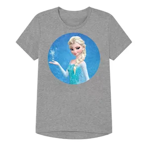 تی شرت دخترانه مدل السا  کد 32 رنگ طوسی