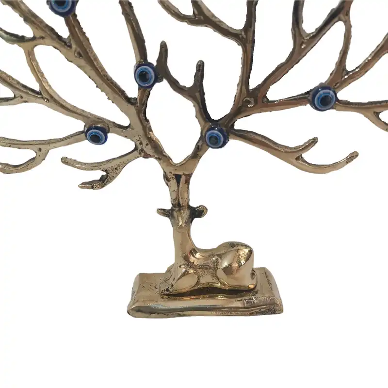 دکوری برنجی مدل گوزن چشم زخم کد H-2045