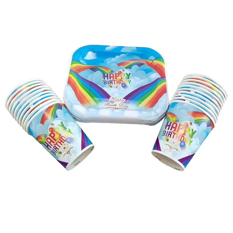 پیش دستی و لیوان یکبار مصرف مدل SKY بسته 20 عددی