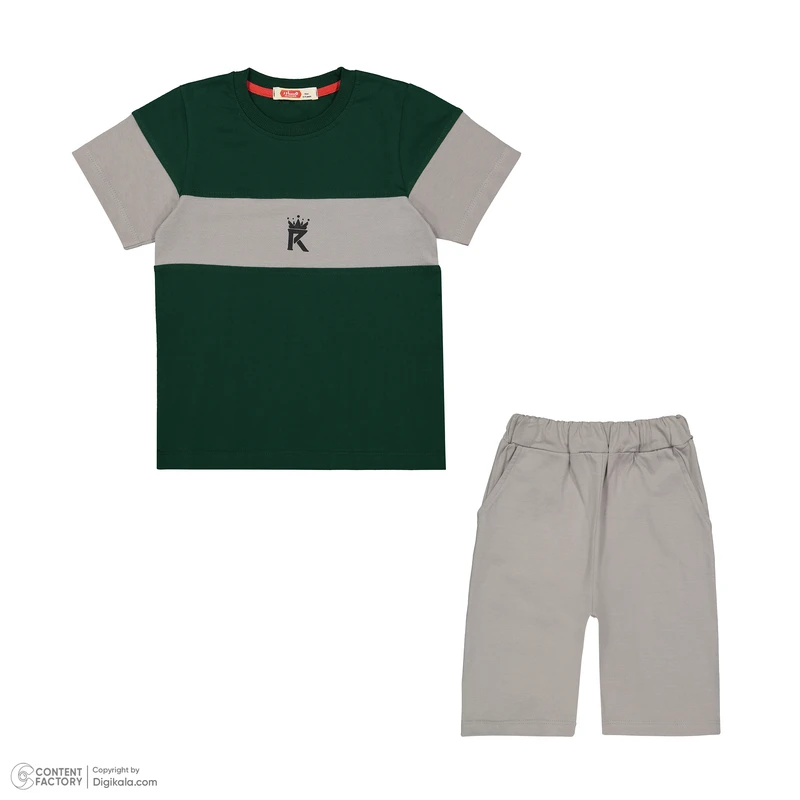 عکس شماره 3 : ست تی شرت و شلوارک پسرانه مادر مدل arta-02