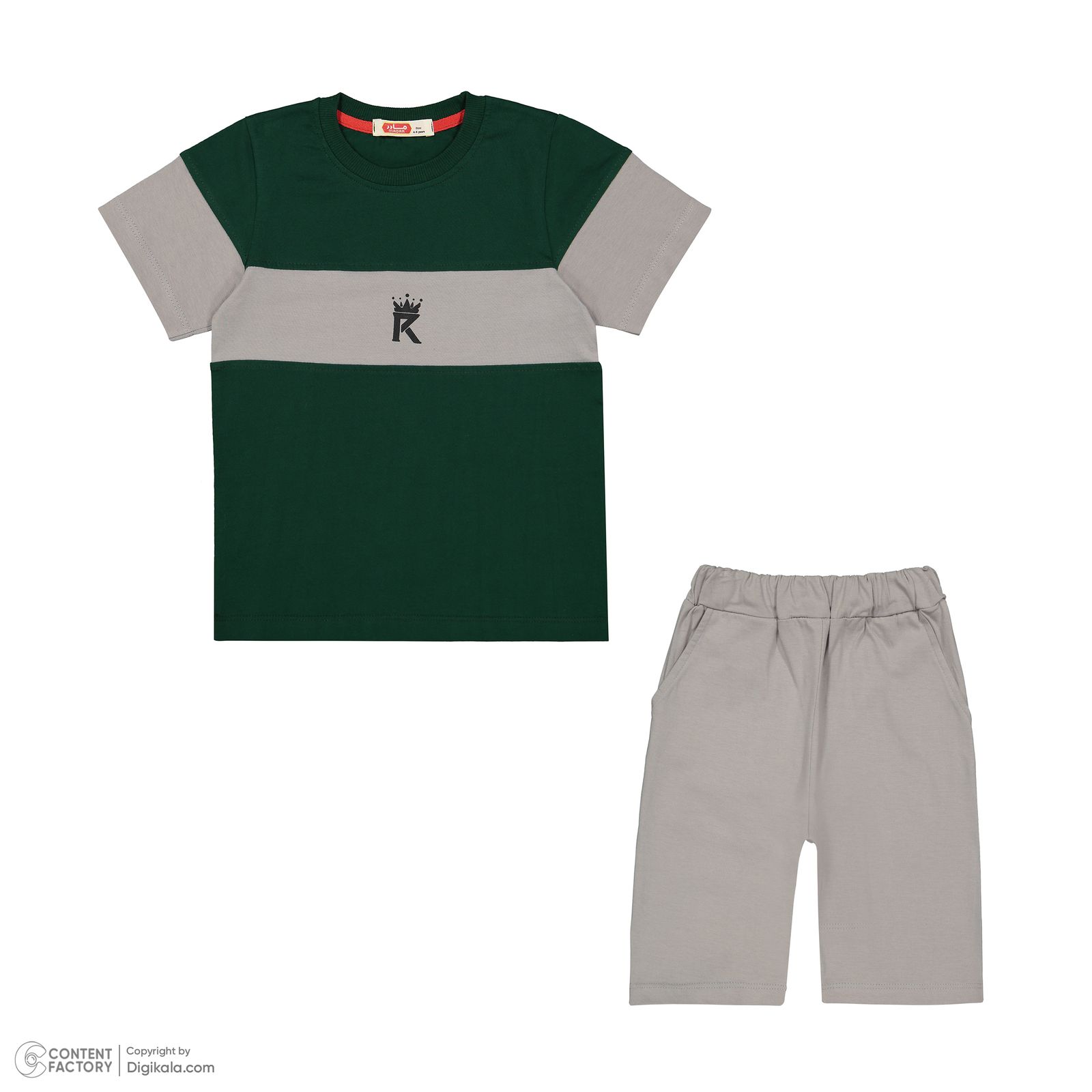ست تی شرت و شلوارک پسرانه مادر مدل Arta-02 - - 3