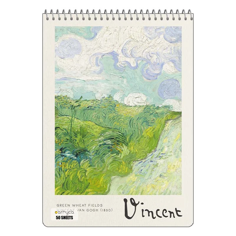 دفتر نقاشی 50 برگ سیمی کارنیکا طرح نقاشی های ون گوگ Van Gogh Paintings کد 38182