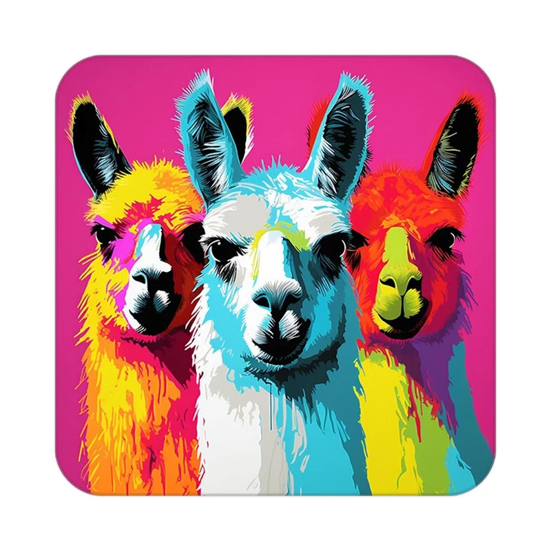 زیر لیوانی کاکتی طرح حیوانات رنگی مدل mp26801