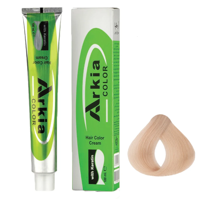 رنگ مو آرکیا شماره 8.734 حجم 100 میلی لیتر رنگ سوپر پلاتین صدفی مرواریدی