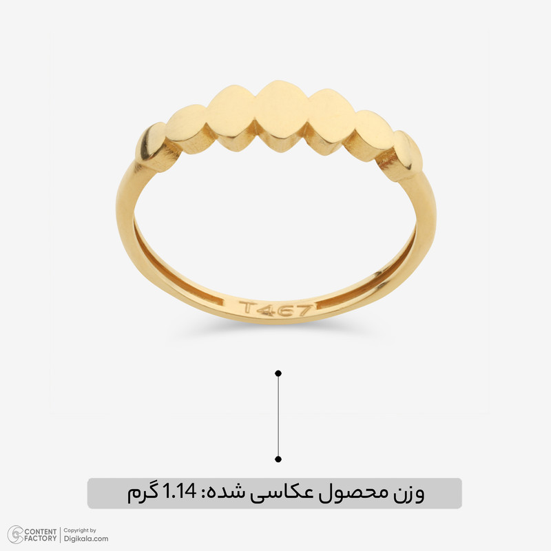 انگشتر طلا 18 عیار زنانه دوست خوب مدل Dk9640 - 3