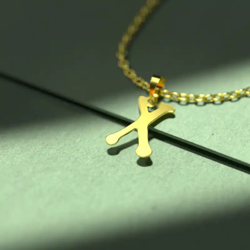 گردنبند طلا 18 عیار زنانه مدوپد مدل حرف X کد H3-1-1492