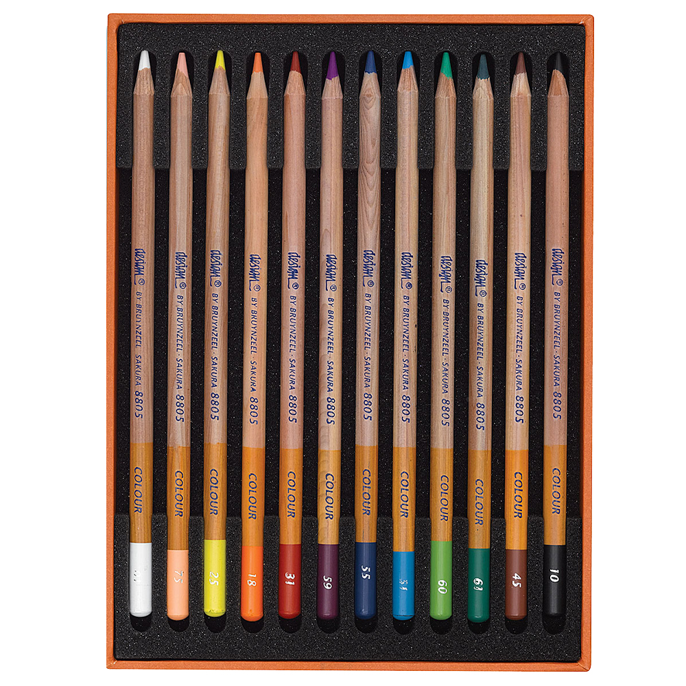 مداد رنگی برونزیل مدل Design کد 100577 بسته 12 عددی