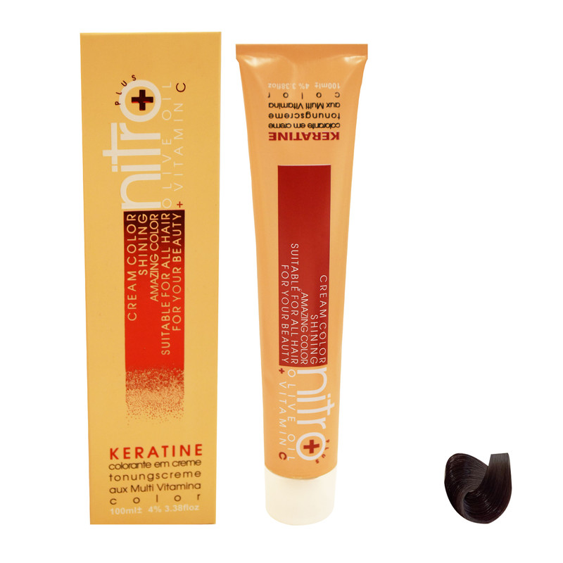 رنگ مو نیترو سری Keratine شماره 2 حجم 100 میلی لیتر رنگ قهوه ای خیلی تیره