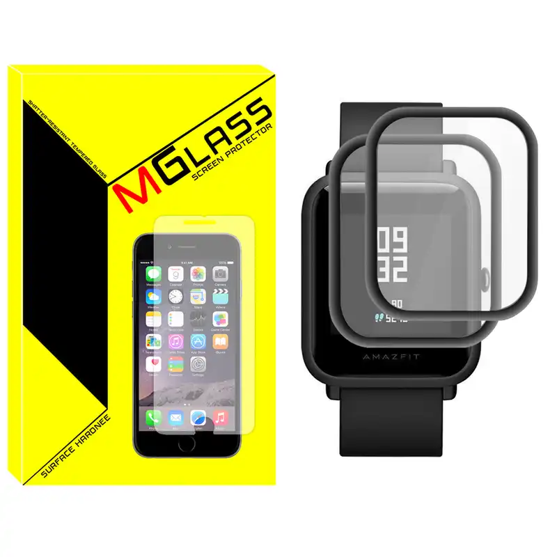 محافظ صفحه نمایش نانو ام گلس مدل NMG مناسب برای ساعت هوشمند امازفیت Bip S بسته دو عددی